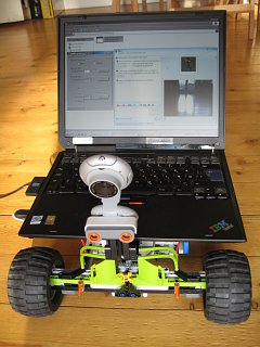 [“Mobile laptop computer robot” front, with laptop computer open]