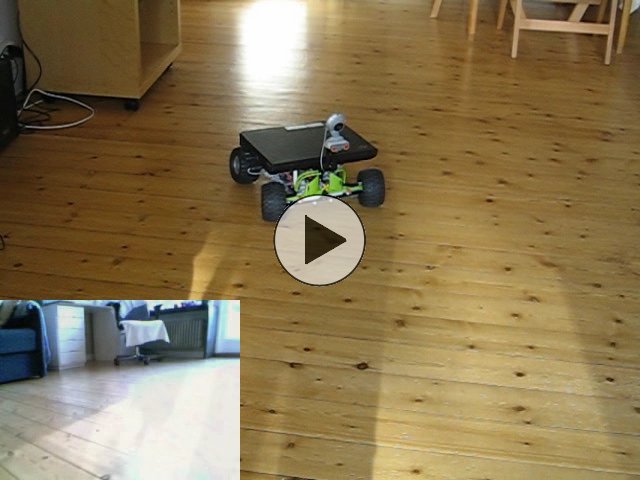 [Vidéo “Robot ordinateur portable mobile” intérieur]